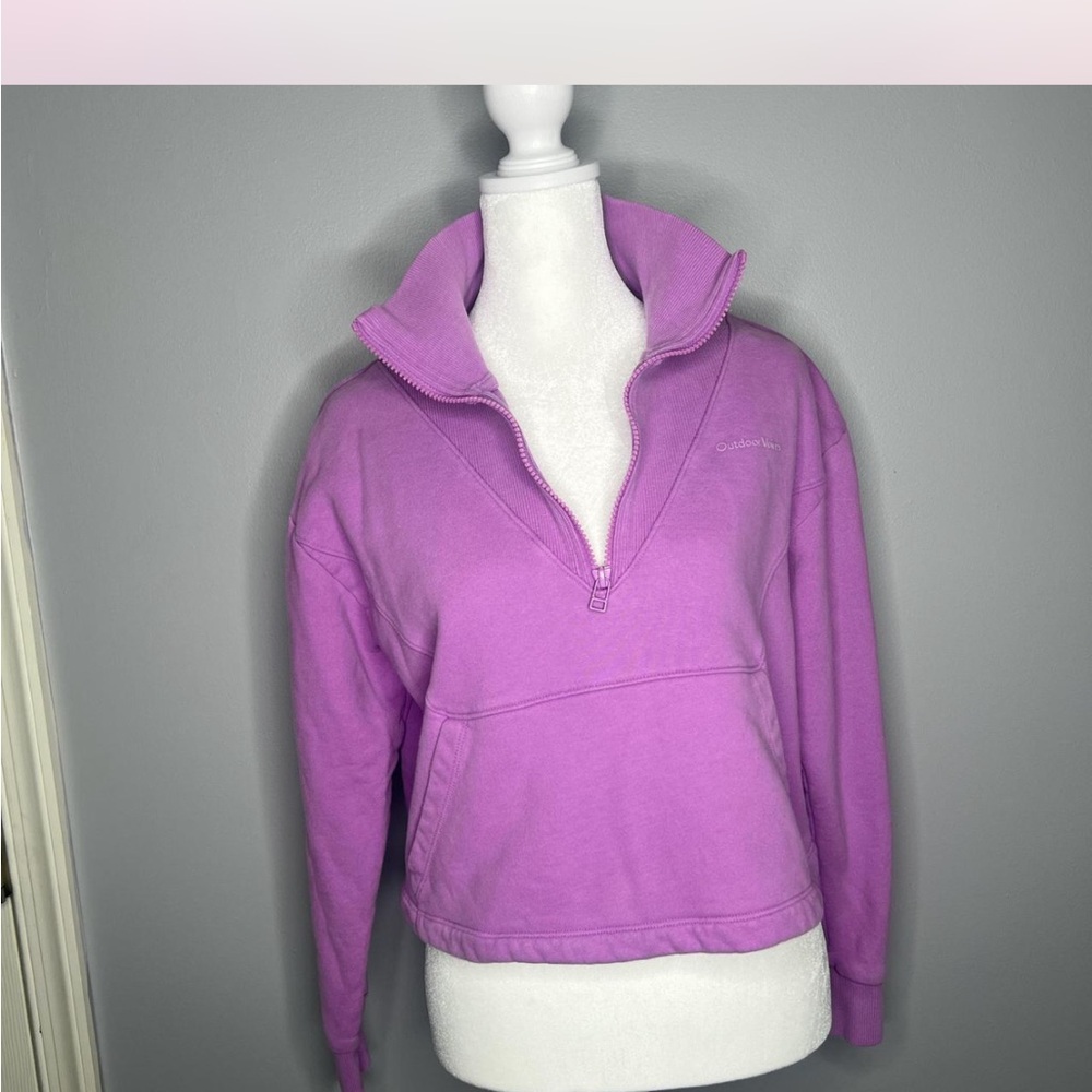 Outdoor Voices Women's Purple Half-Zip Top